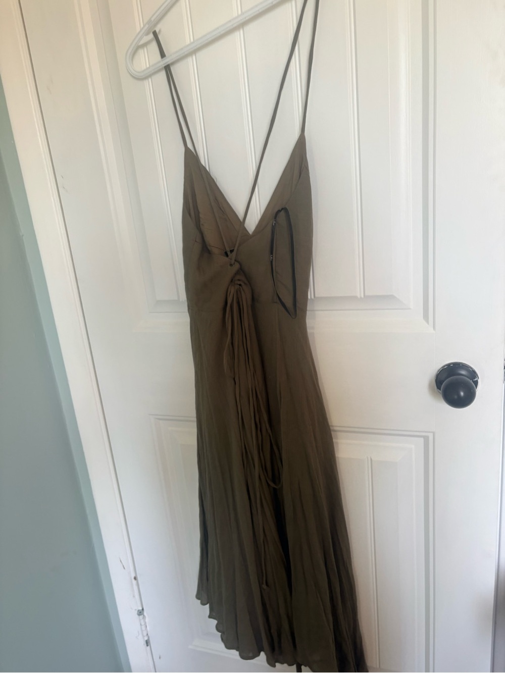Lulus Ruched Maxi Dress – Size XS | Soft‑Glam Goddess Summer | Boho - Picture 8 of 9